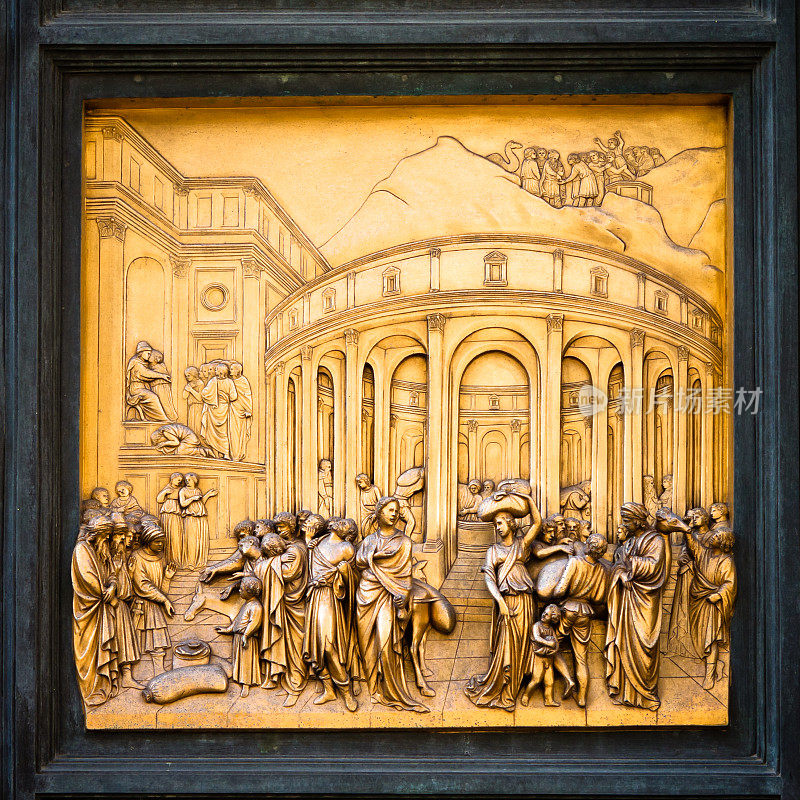 佛罗伦萨洗礼堂的青铜东门面板，Lorenzo Ghiberti